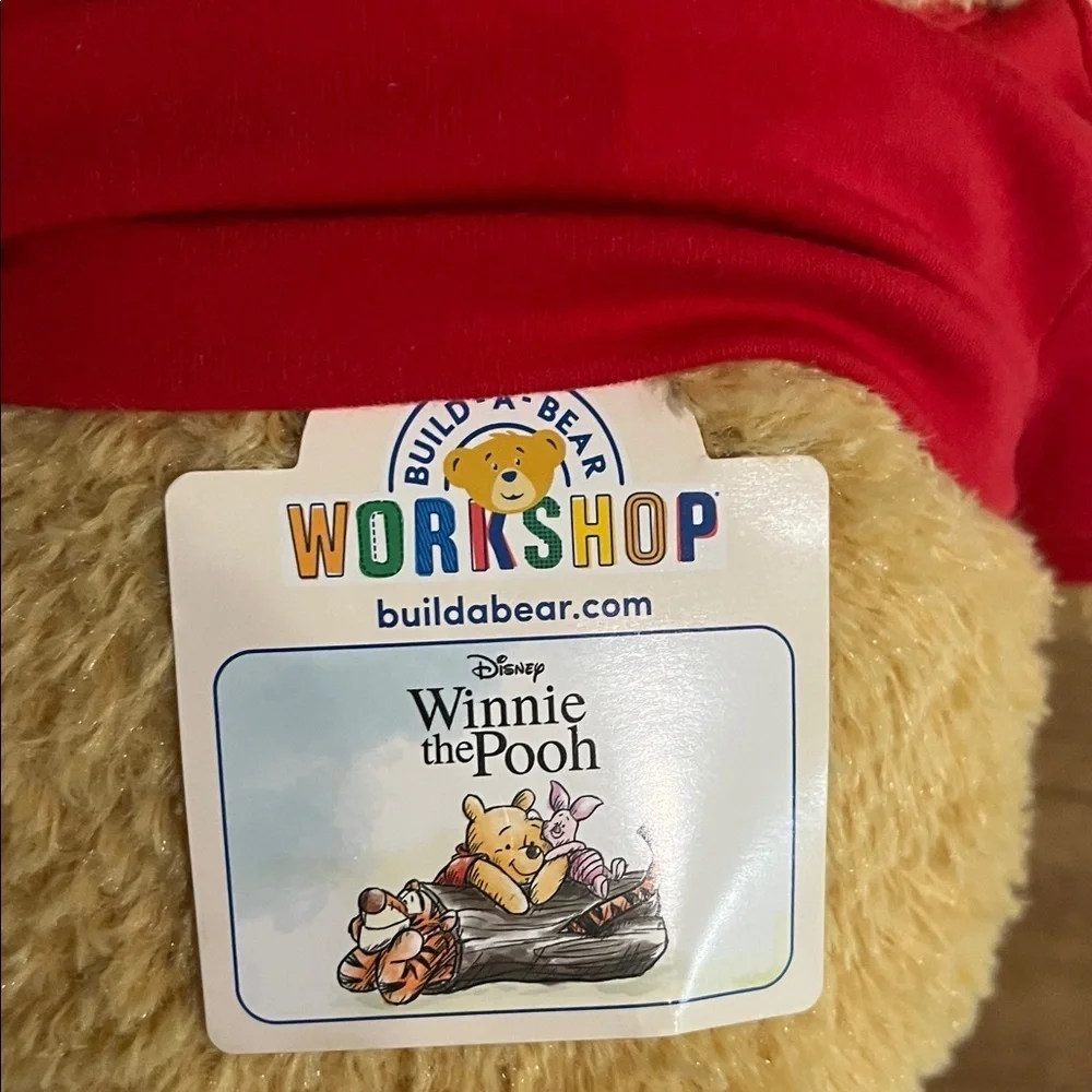 Talking Disney Winnie the Pooh Plush Toy - Red and Tan!